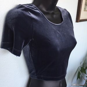 ‘Stretch Velvet Crop Tee’ by American Apparel
